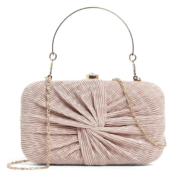 Aurora Knot Velora Pleated Party Clutch